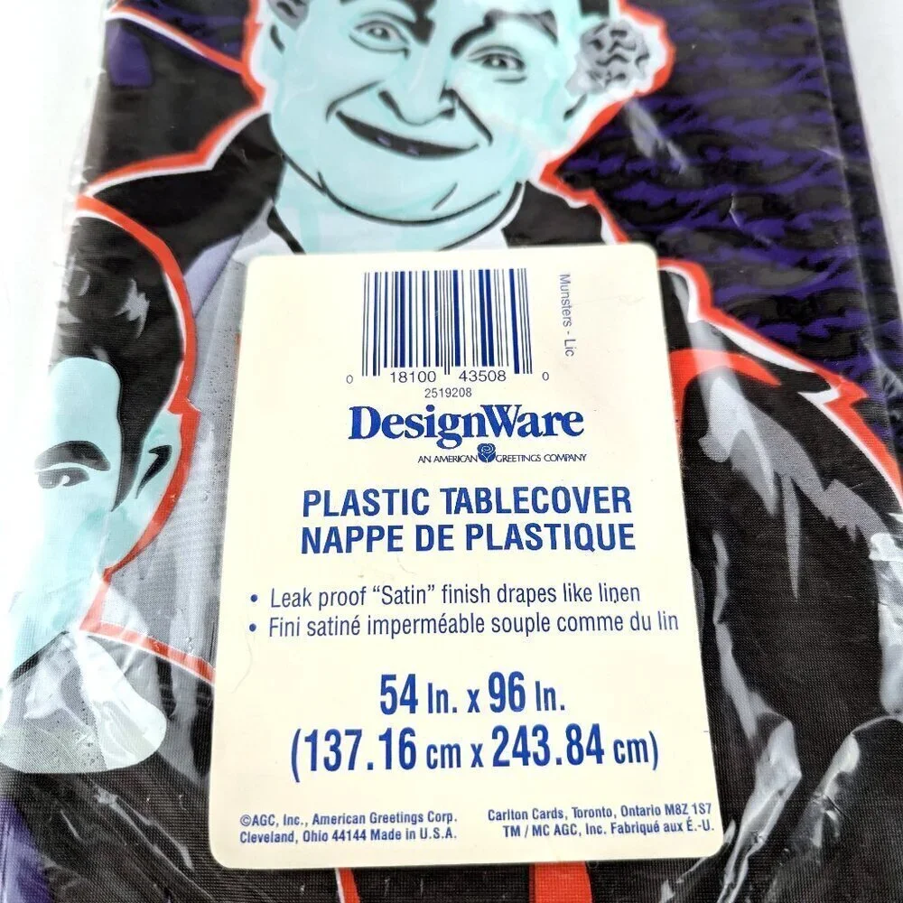 Vintage SEALED Munsters Plastic Tablecloth by American Greetings